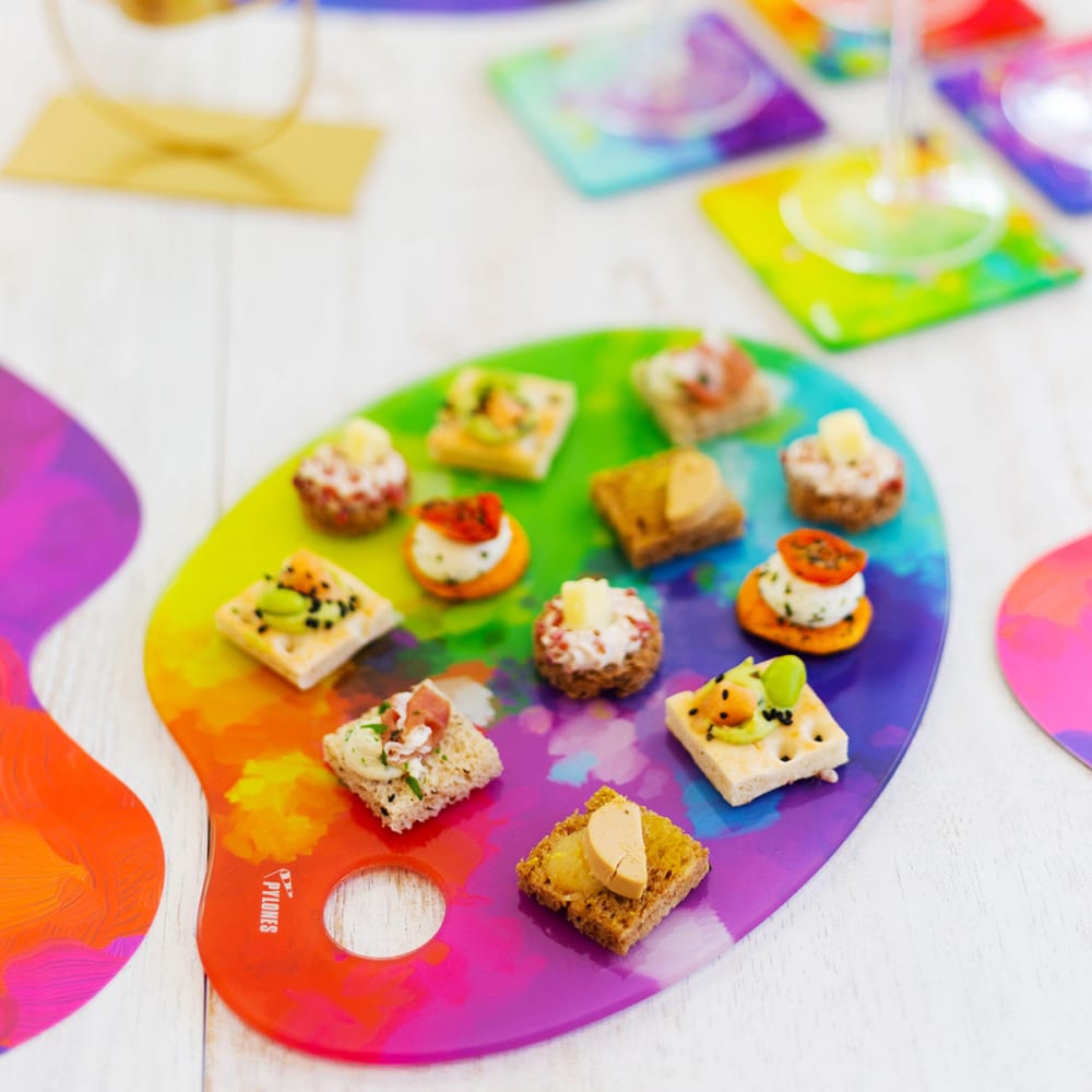 Planche en verre multicolore verre trempé 29,7 x 21,3 x 0,4 cm - Maisons du Monde