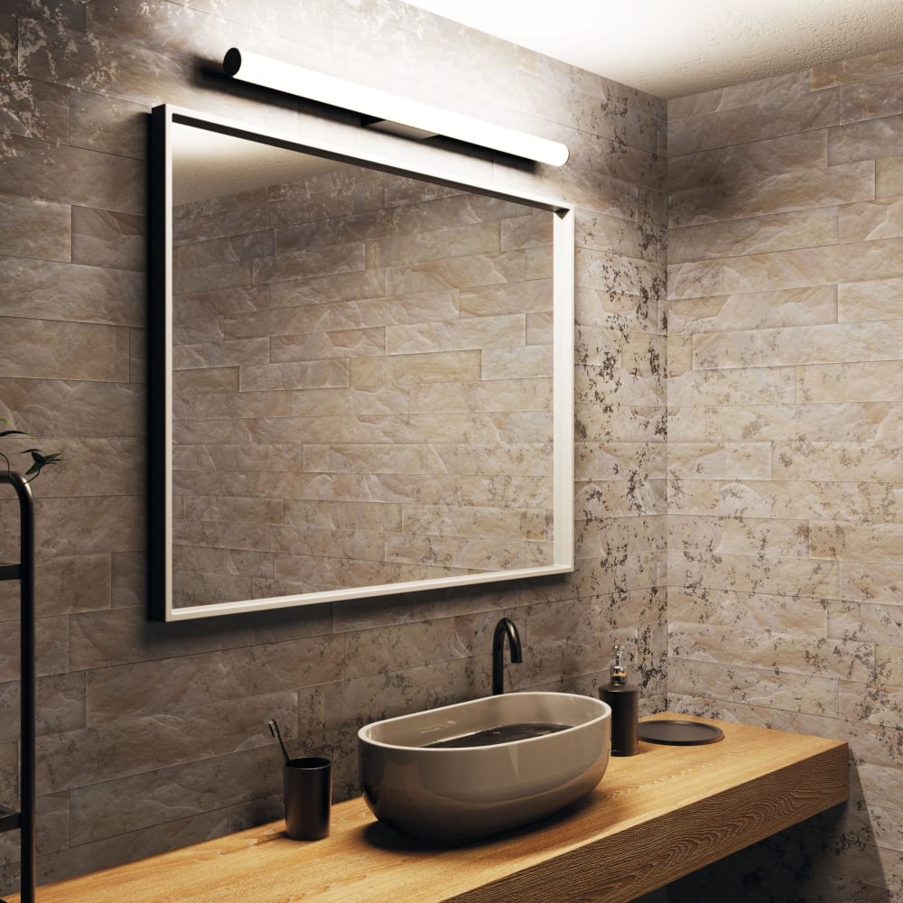 Aplique led moderno de cromo para baño ip44 (90 cm) - Maisons du Monde