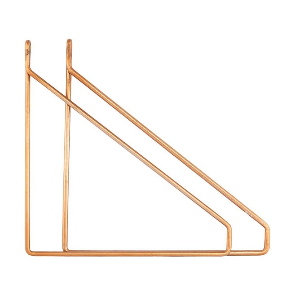Set soportes estantes apart metal latón