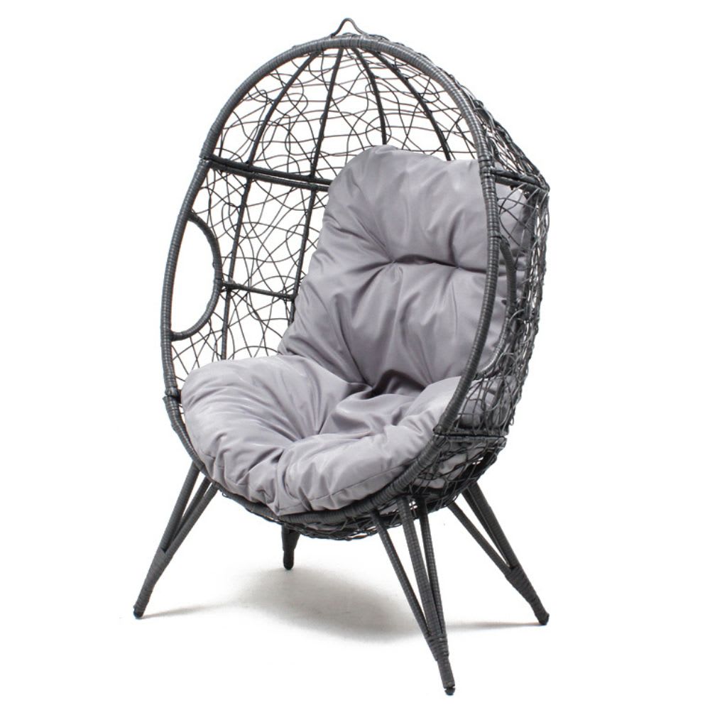 fauteuil œuf sur pied - rotin