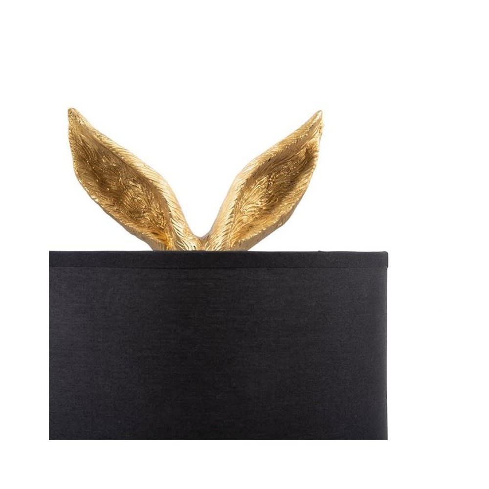 Lampe lapin doré abat-jour noir - Maisons du Monde