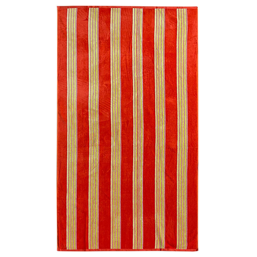 Serviette de plage éponge velours Milonga orange 90x170 400g/m²