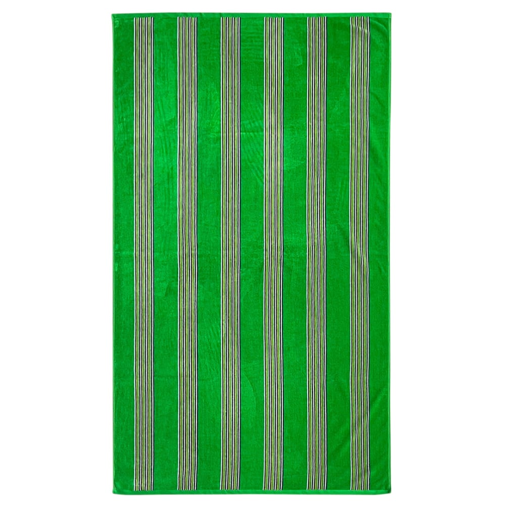Serviette de plage éponge velours Milonga vert 90x170 400g/m²
