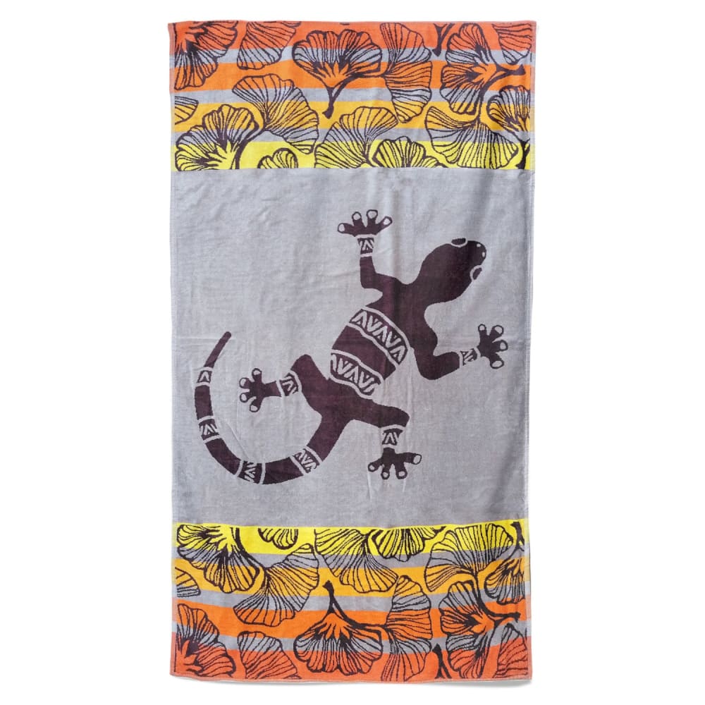 Serviette de plage éponge velours Jacquard Homok 95x175