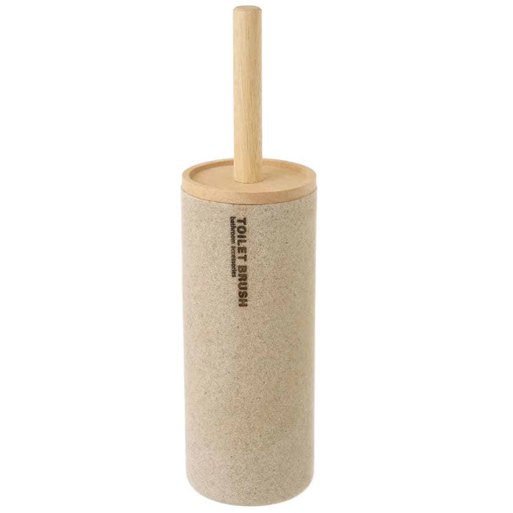 Brosse de toilettes en polyrésine et bois beige 38 cm - Maisons du Monde