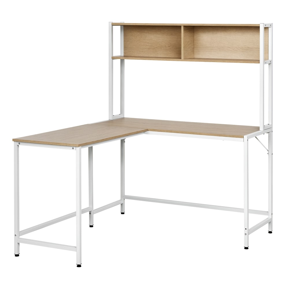 Mesa de ordenador 140x125x149 cm madera natural