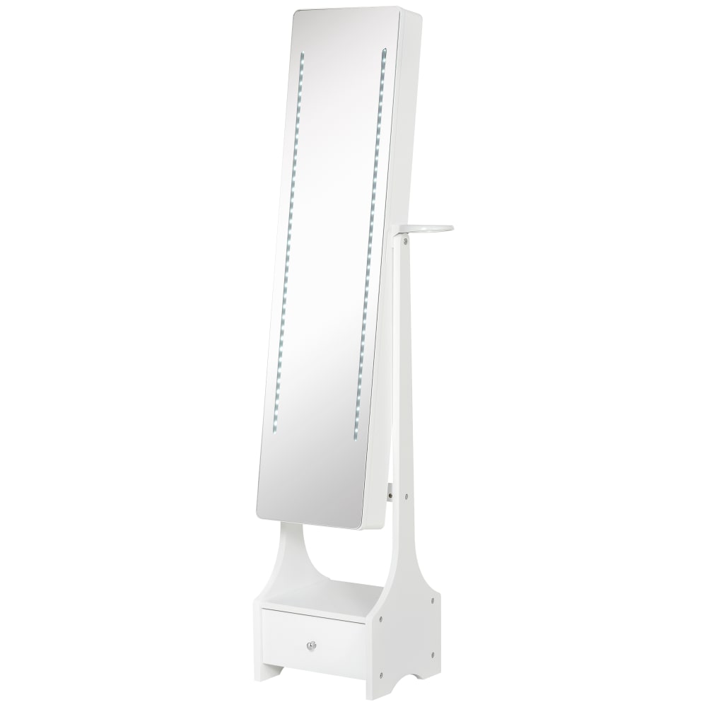 Espejo joyero de pie 37x30x158 cm blanco - Maisons du Monde