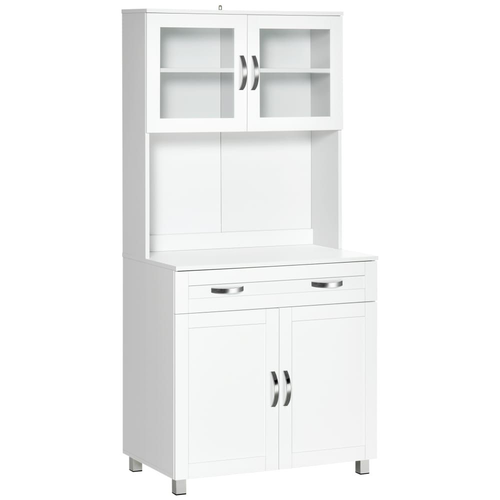 Armario buffet cocina 80x48x170 cm blanco