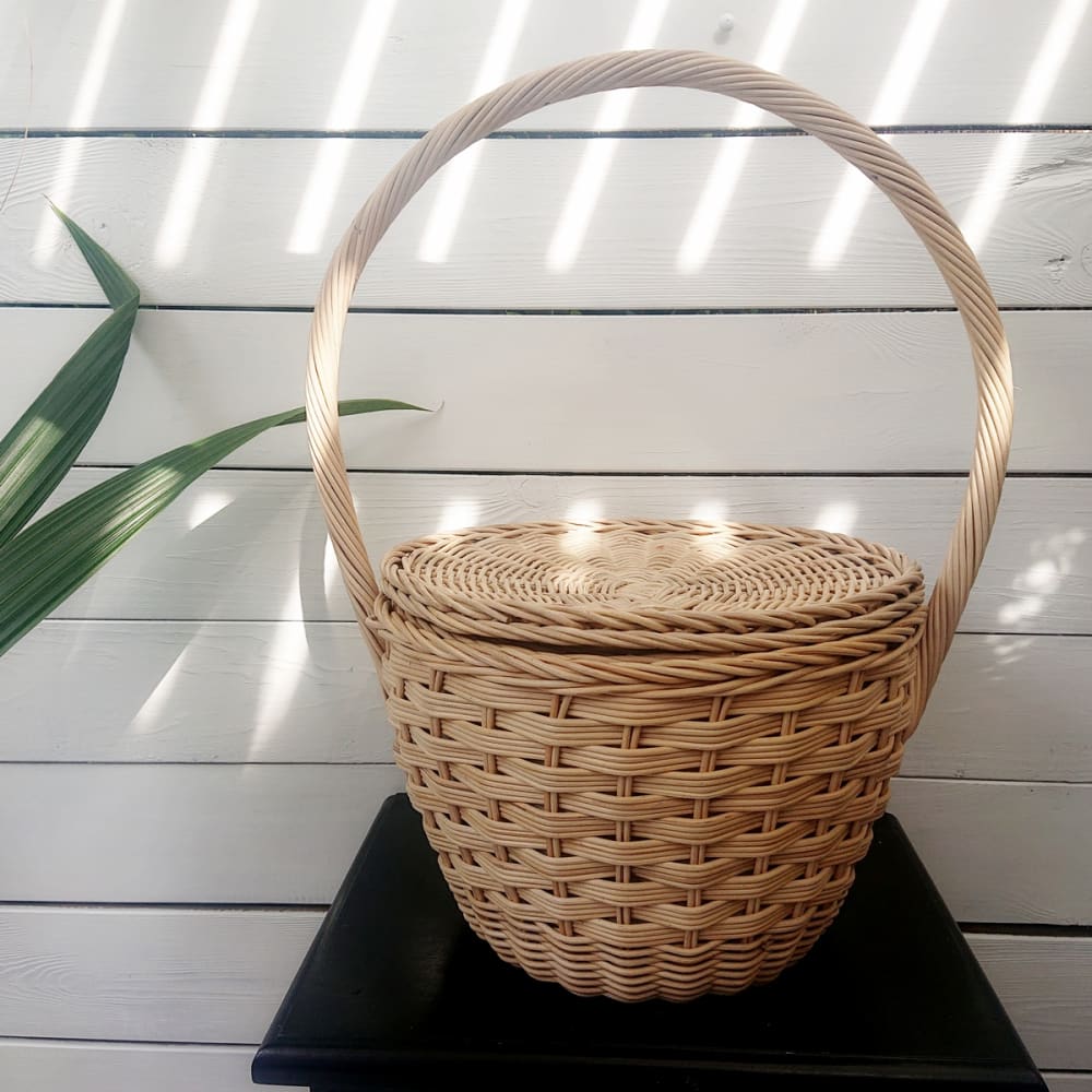 Cesta ratán natural 30x24x50 cm - Maisons du Monde