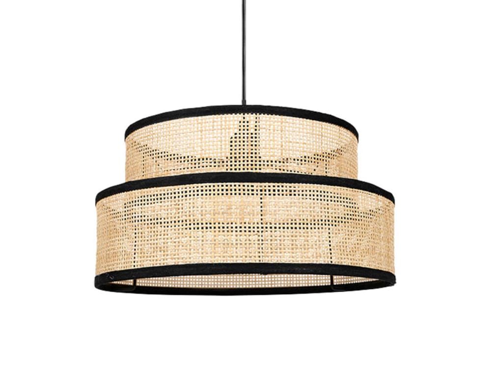 Suspension rotin noir D35cm