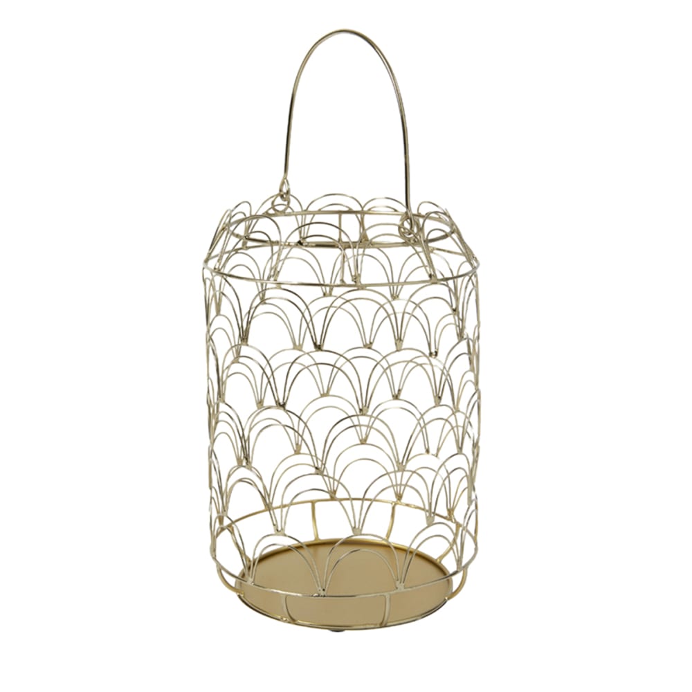 Sia Deco Dekorative Laterne aus Eisen H22, Gold style modern Gold Schmiedeeisen