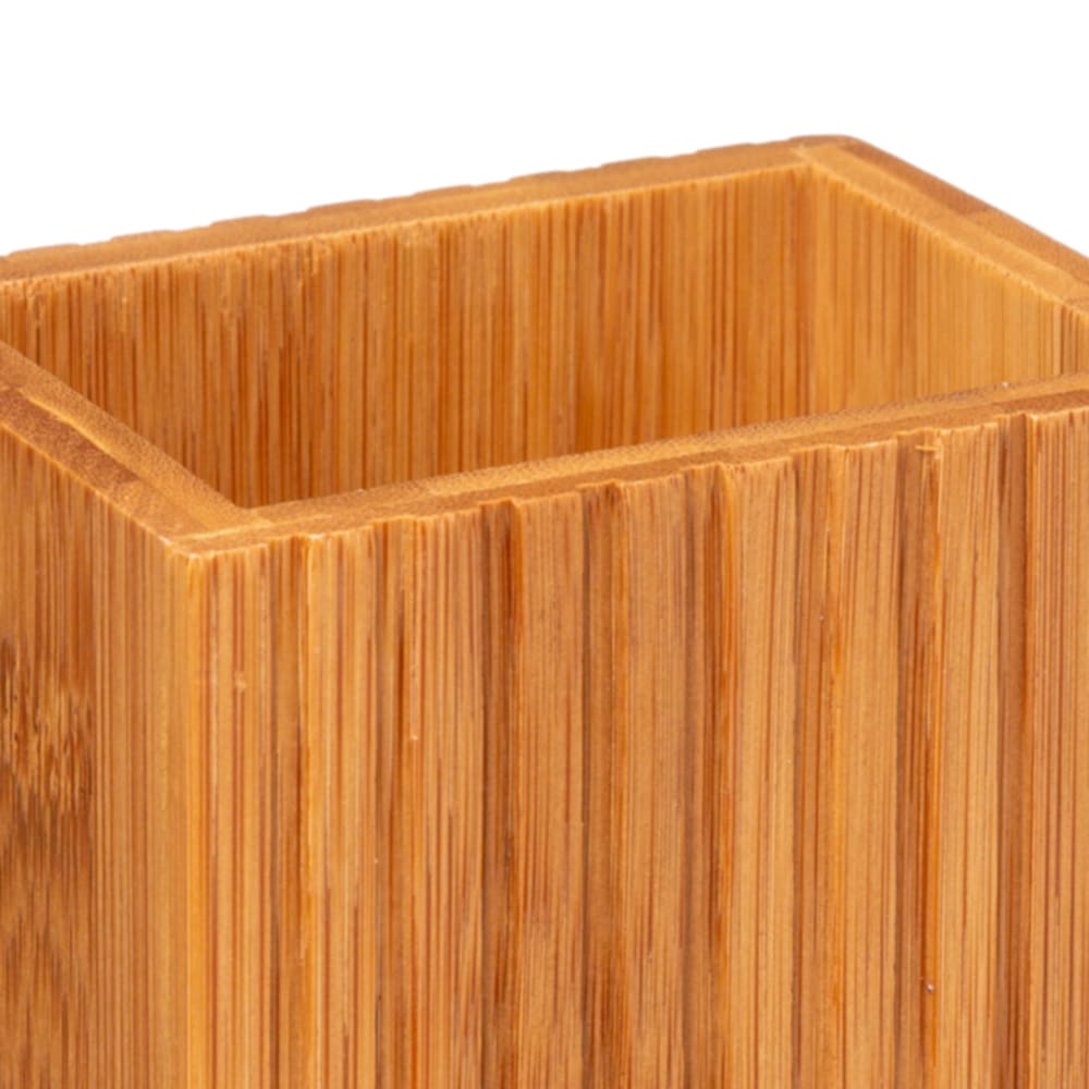 Porte brosses à dents bambou - 8.4x6.6x12.6cm — vue 3