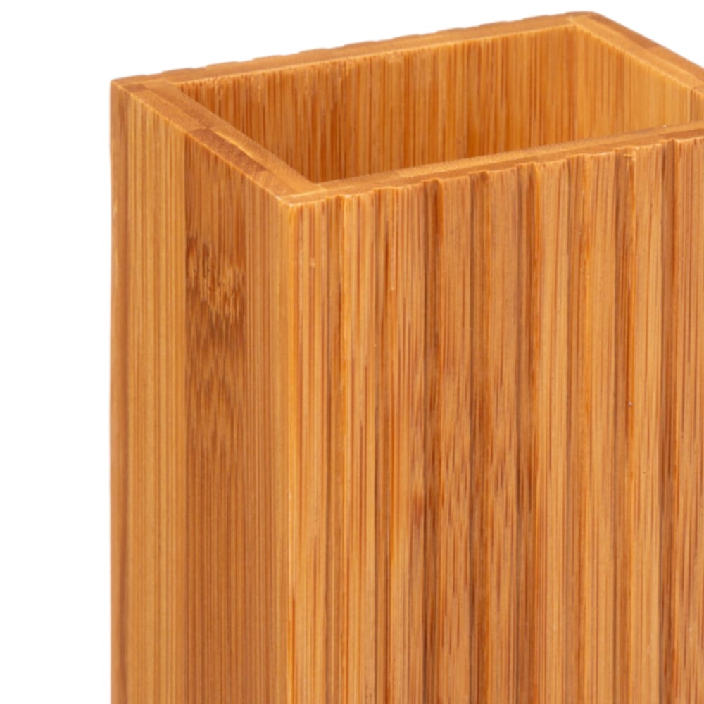 Porte brosses à dents bambou - 8.4x6.6x12.6cm — vue 4