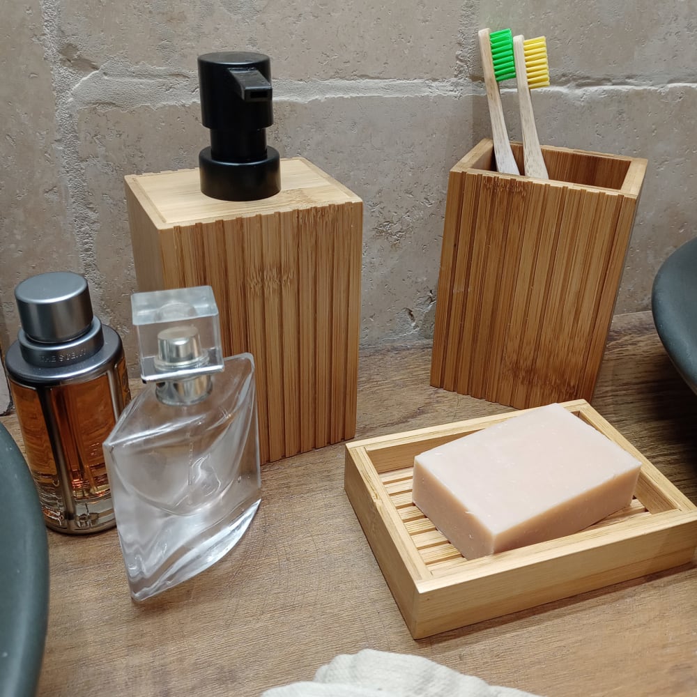 Dispenser di sapone o lozione in bambù - Five Simply smart