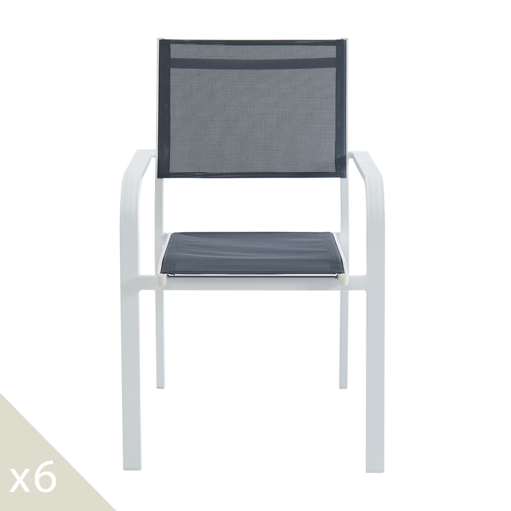 Lot 6 chaises jardin