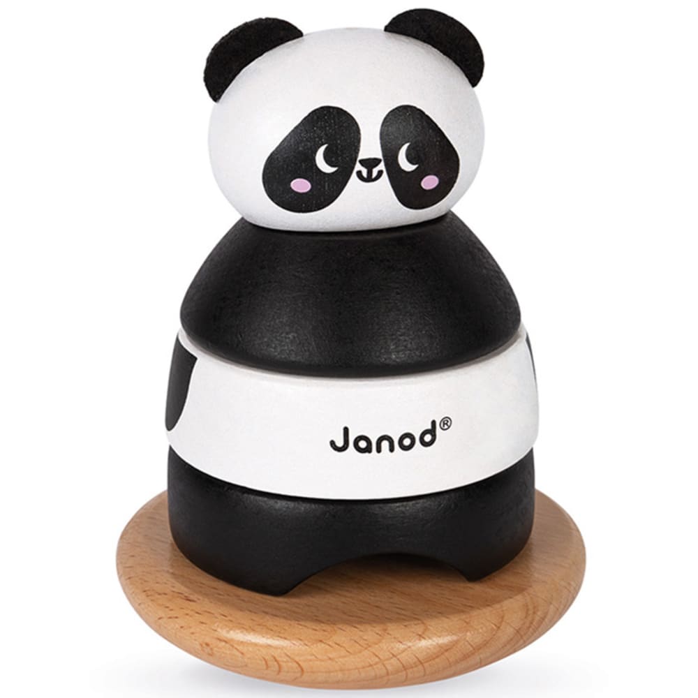 Janod Stapeltier Panda style modern SCHWARZ HOLZ Baby