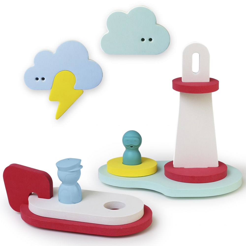 Quut Puzzle de bain 3D A la rescousse Multicolore Eponge - 21x4x29cm