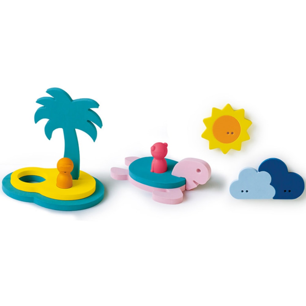 Quut Badepuzzle - Treasure Island Mehrfarbig Schwamm