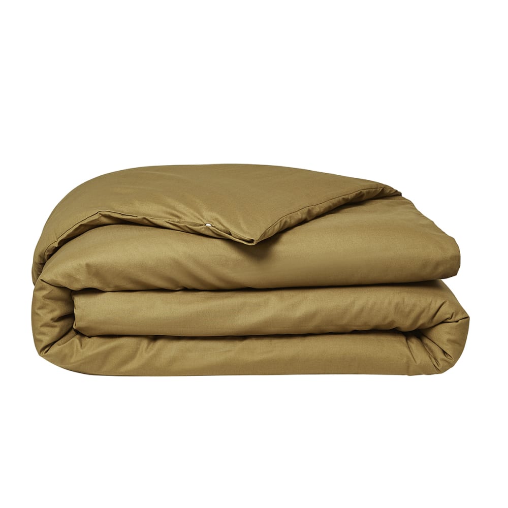 Housse de couette 2 personnes uni coton 240x260 cm marron — vue 4