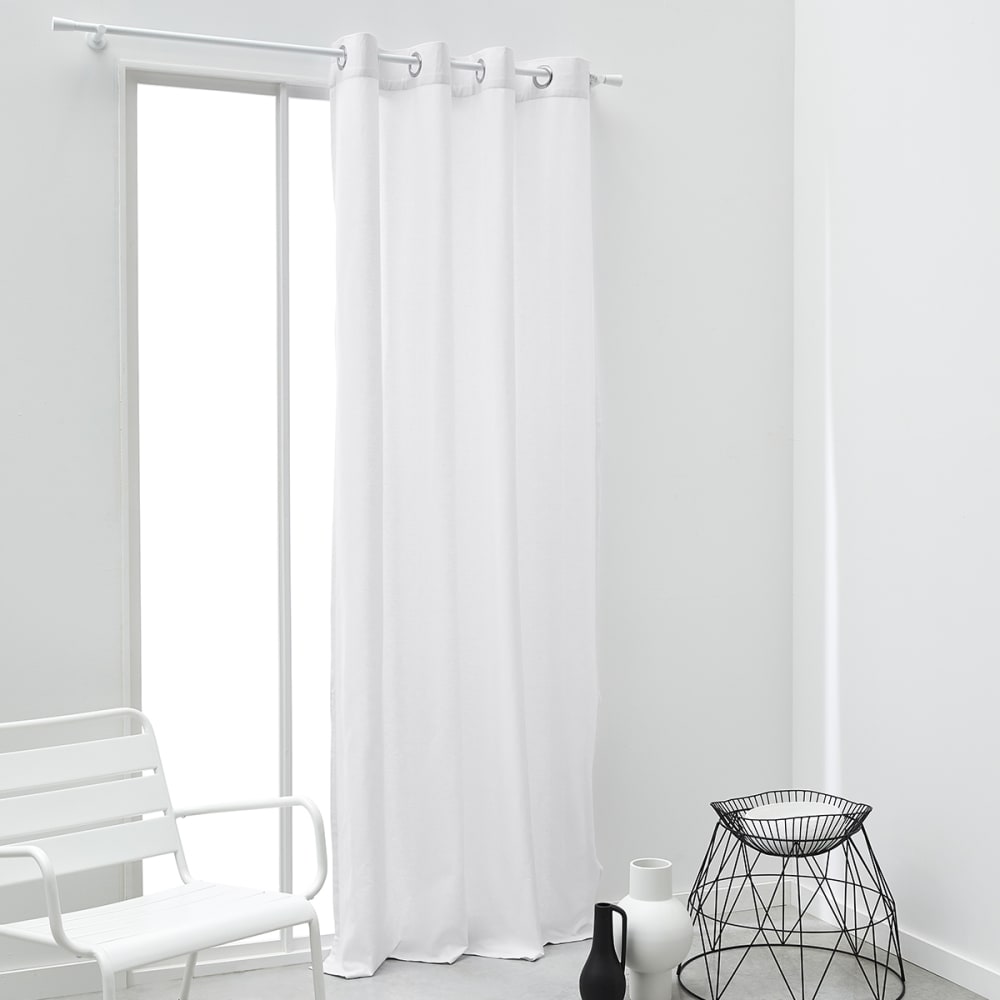Rideau oeillets uni  140x240 cm Blanc
