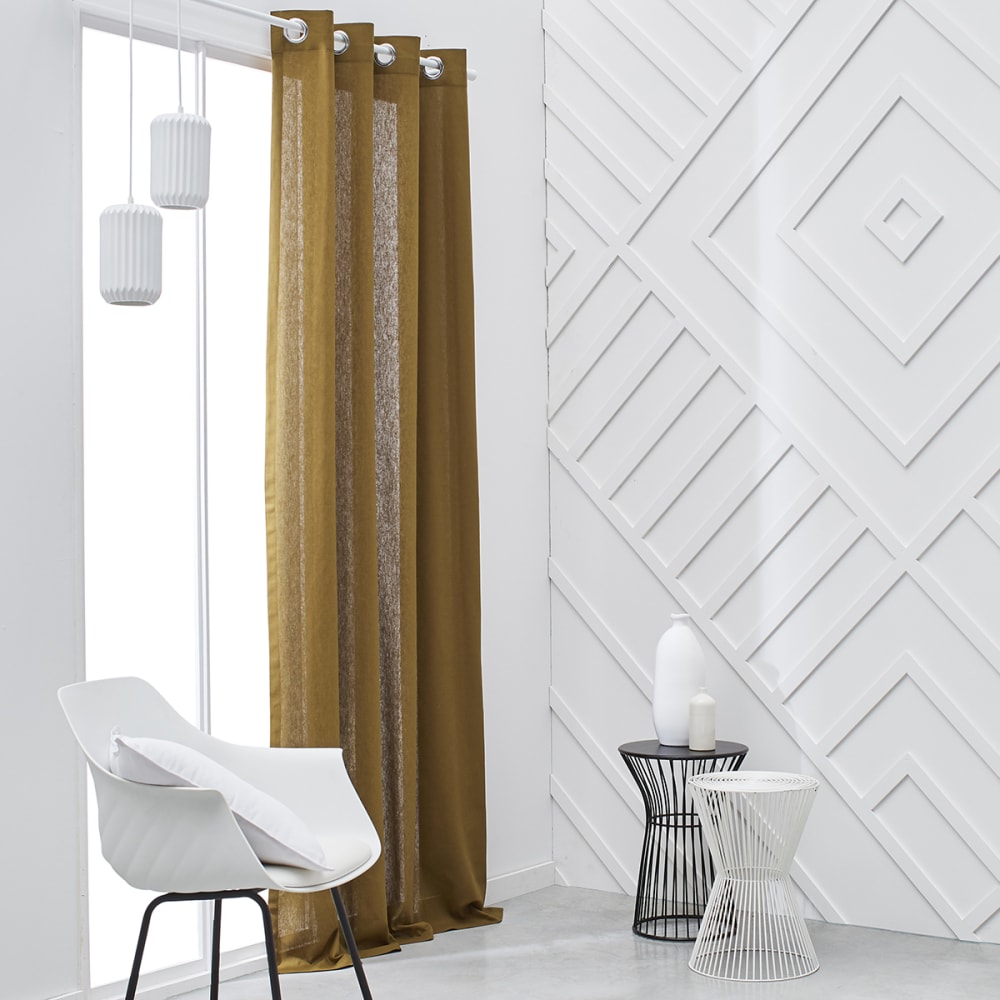 Today Ösenvorhang Baumwolle 140x240 cm style classic chic Braun Öko-Tex Zertifikat Pes - Polyester