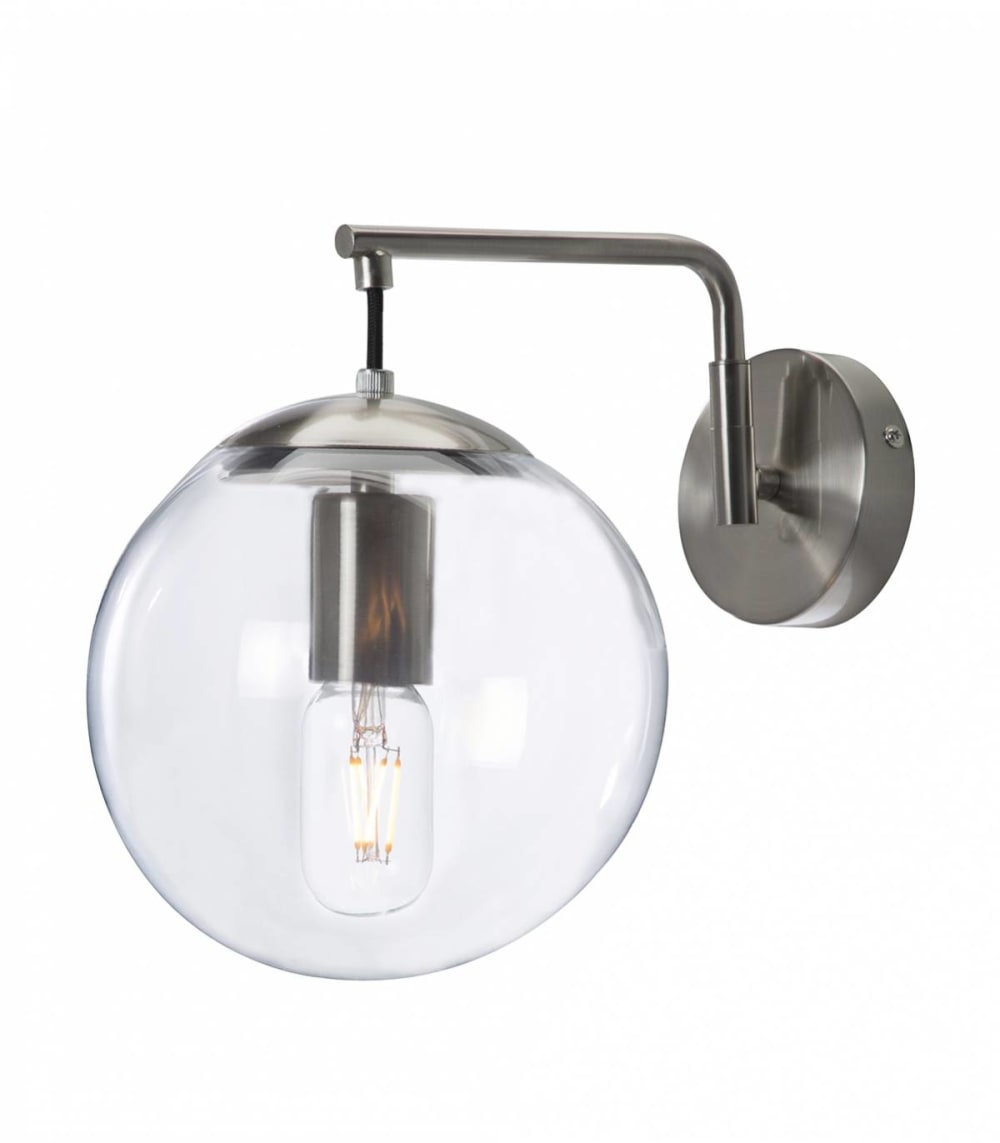 applique en métal gris alu, h. 25 cm