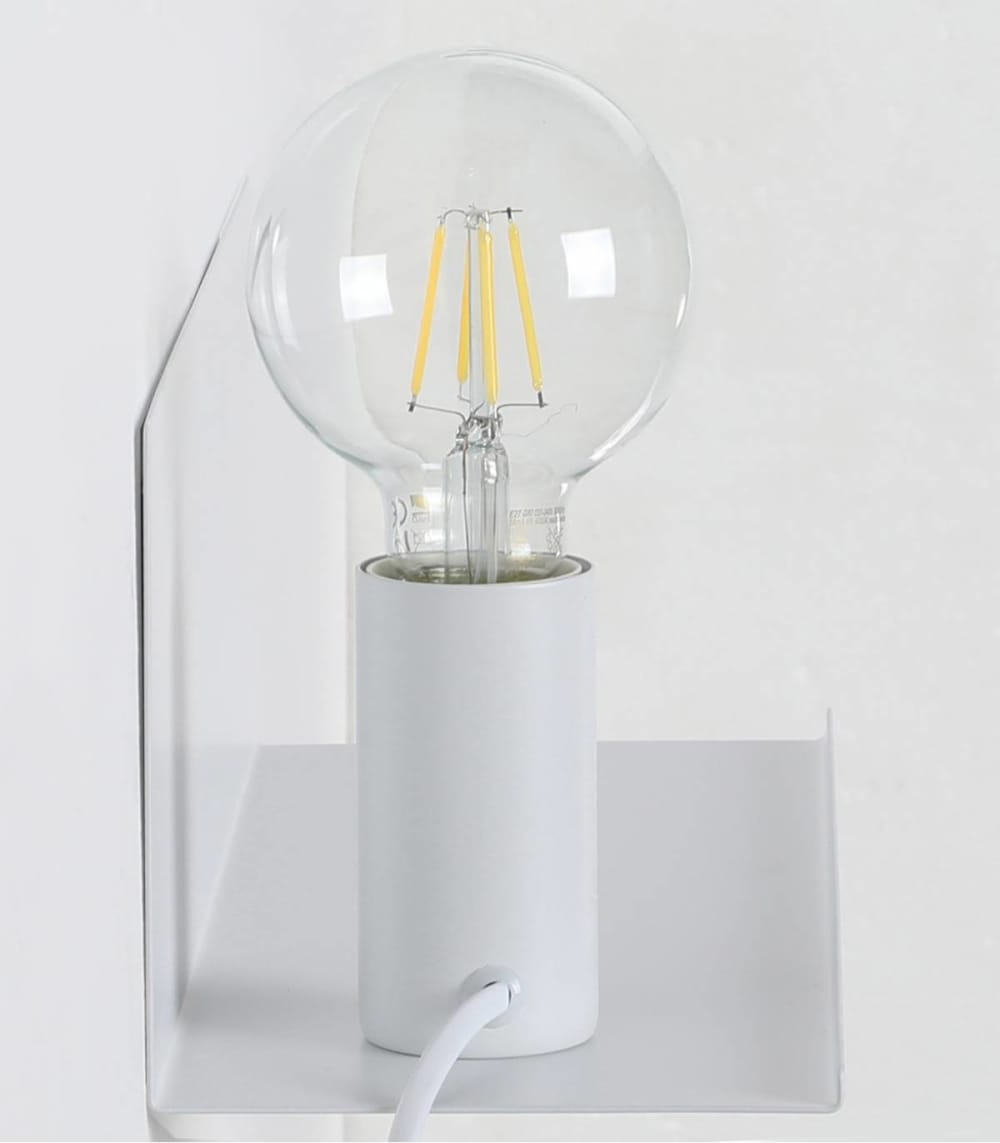 Applique en métal blanc, h. 12 cm - Maisons du Monde