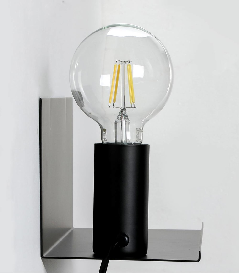 Applique en métal noir, h. 12 cm - Maisons du Monde