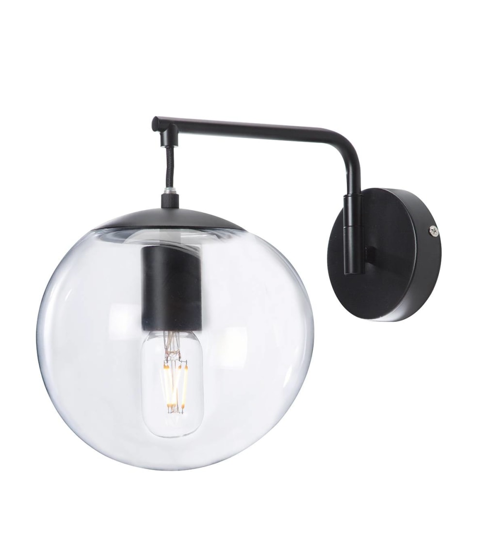 applique+en+verre+transparent,+h.+25+cm