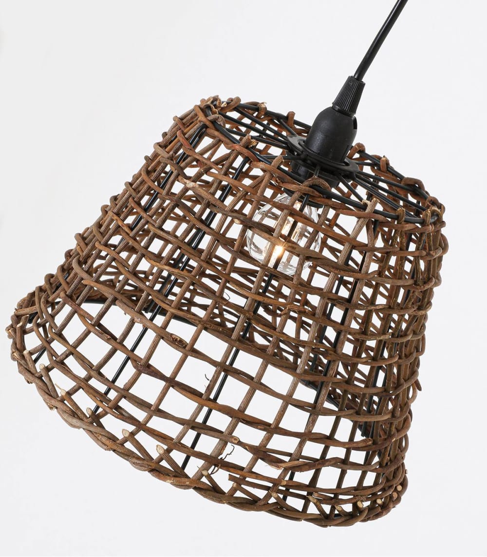 Suspension en rotin naturel, d.29 cm — vue 3