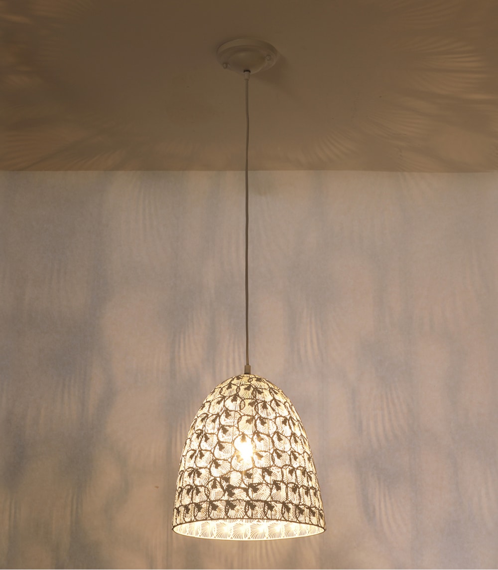 Suspension en métal blanc, d.30 cm — vue 4