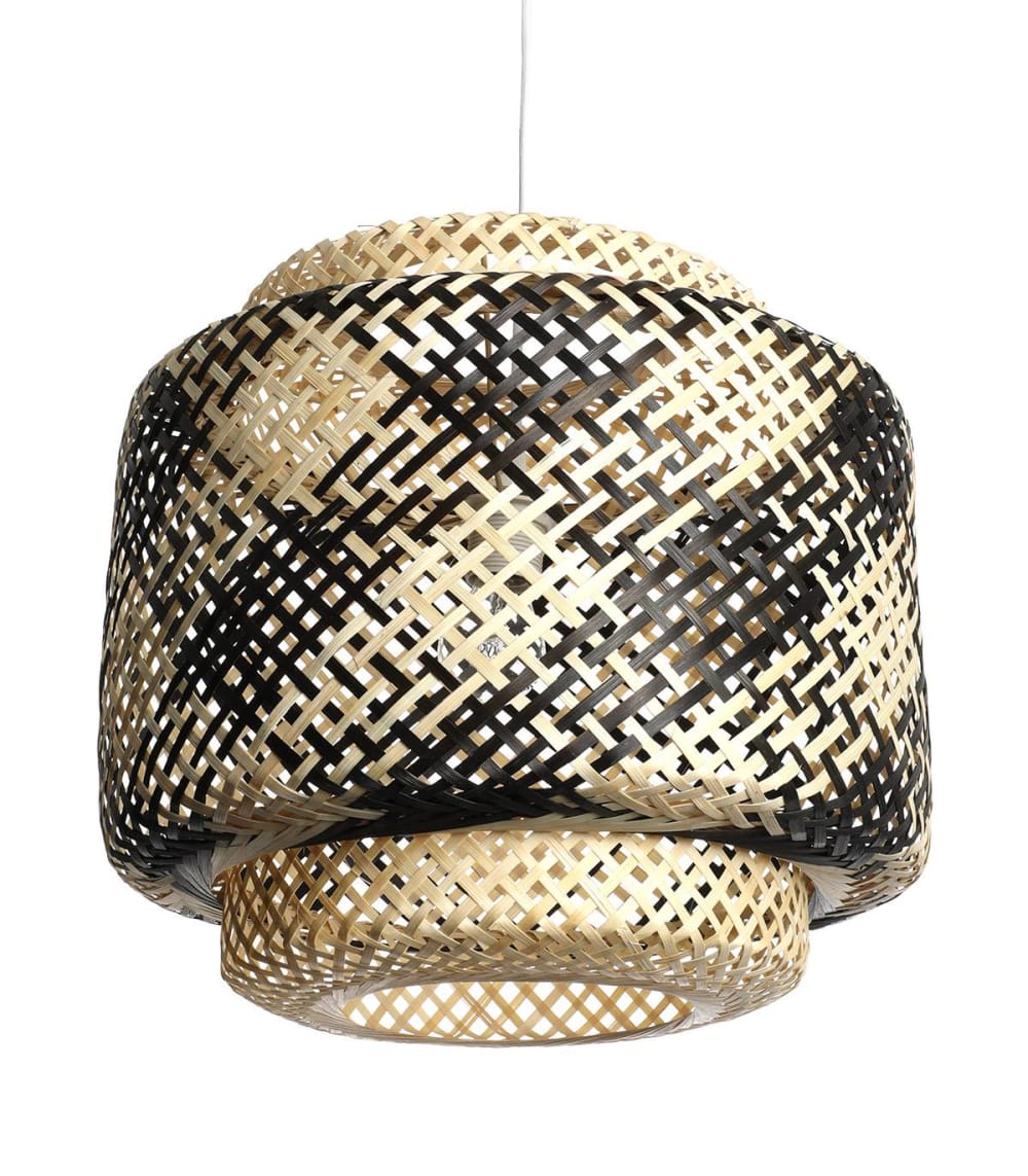 Suspension en bambou naturel, d.38 cm
