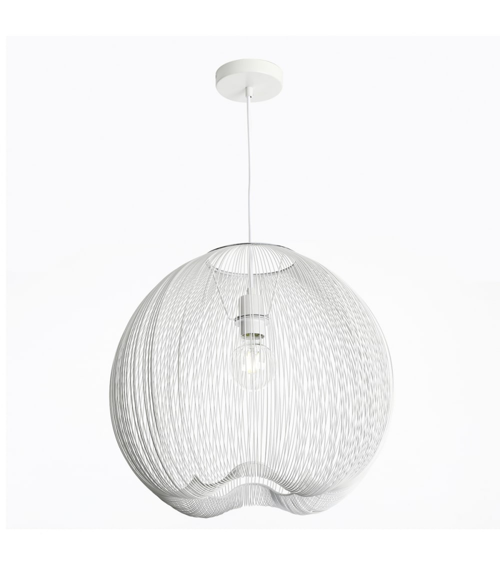 Suspension en métal blanc, d.45 cm — vue 4