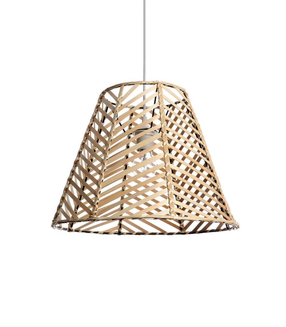 Suspension en bambou naturel, d.38 cm
