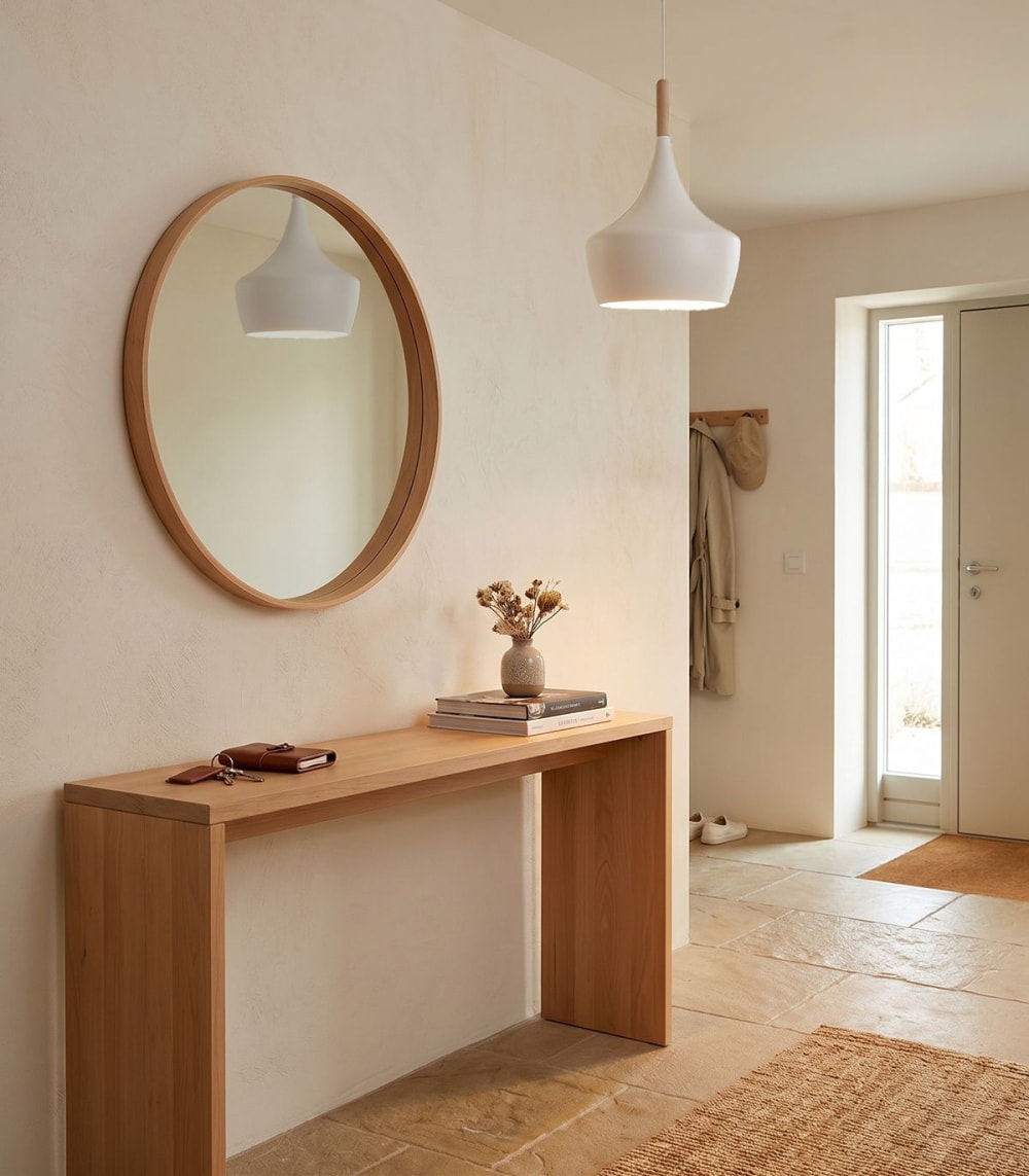 Suspension en bois / liège naturel, d.24 cm - Maisons du Monde