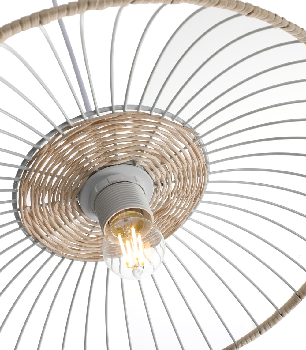 Suspension en métal blanc, d.38 cm — vue 3