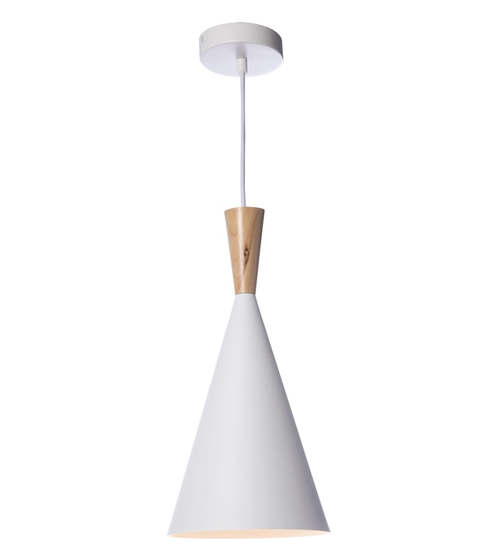Suspension en métal blanc, d.19 cm — vue 3