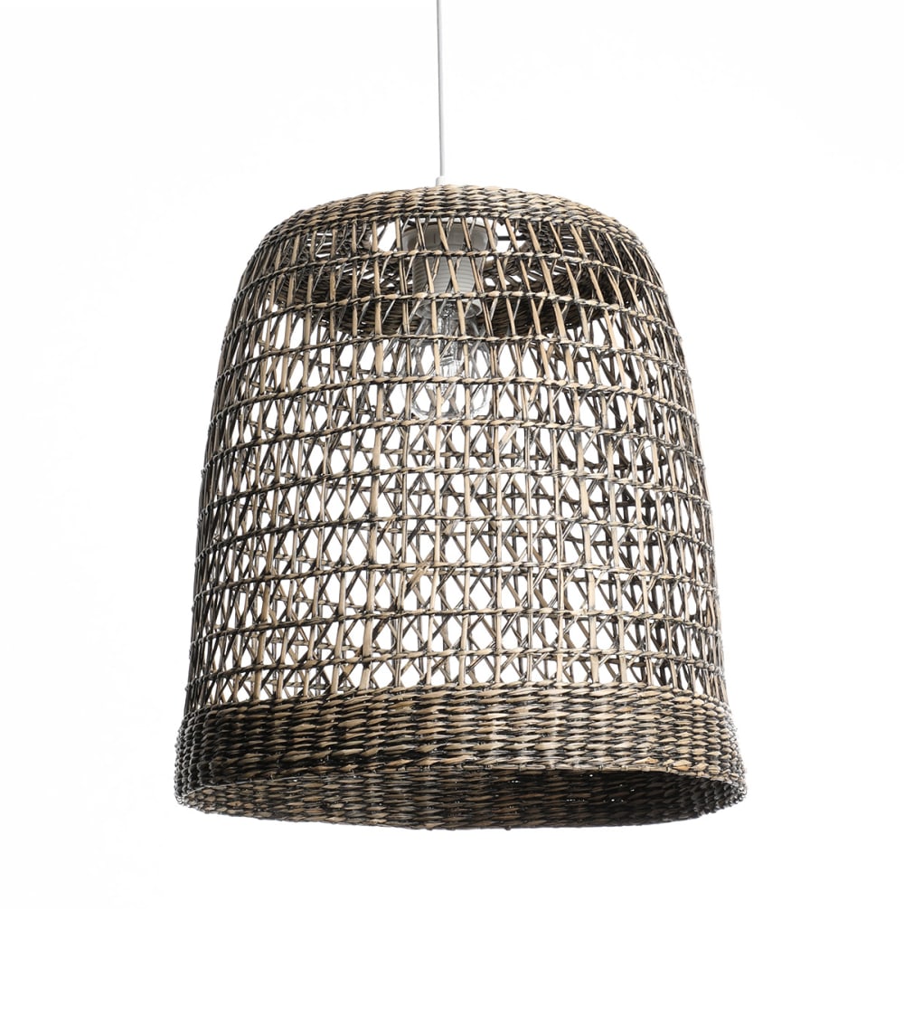 suspension en jacinthe d'eau naturel, d.30 cm