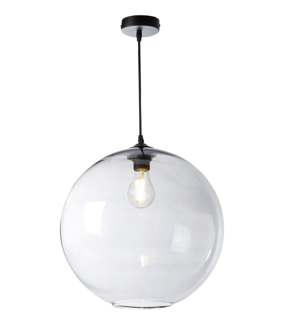 Suspension en verre fumé, d.38 cm — vue 4
