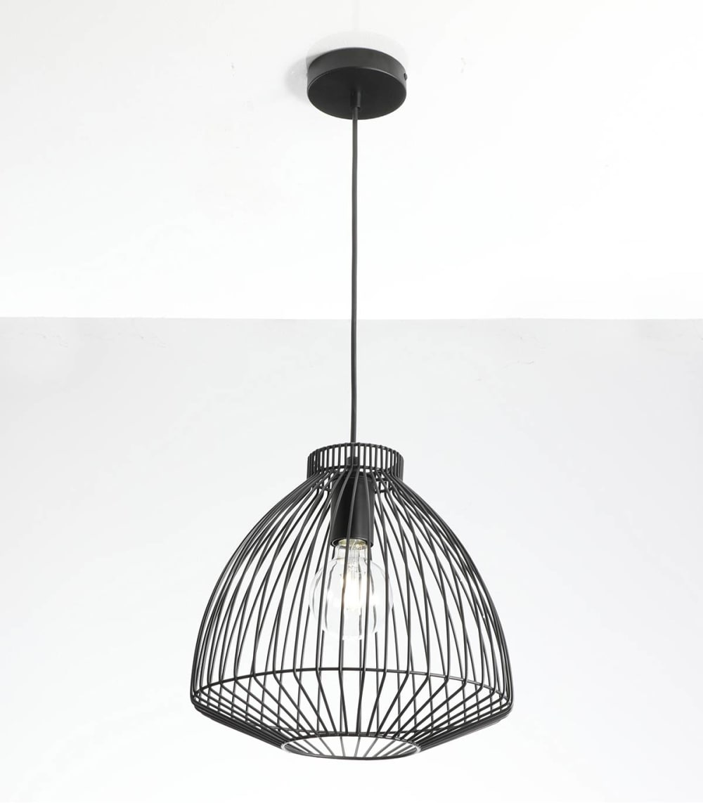 Suspension en métal noir, d.30 cm — vue 3