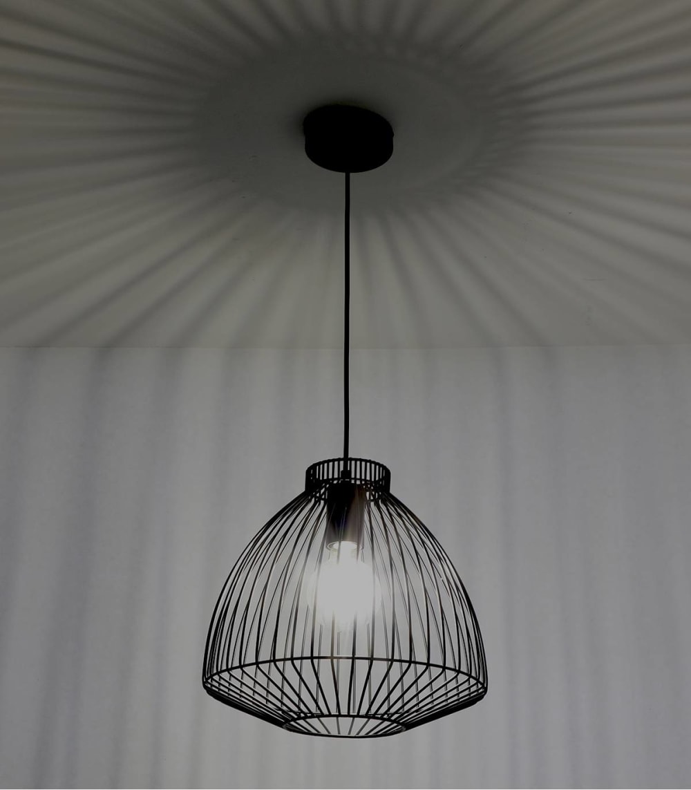 Suspension en métal noir, d.30 cm — vue 4