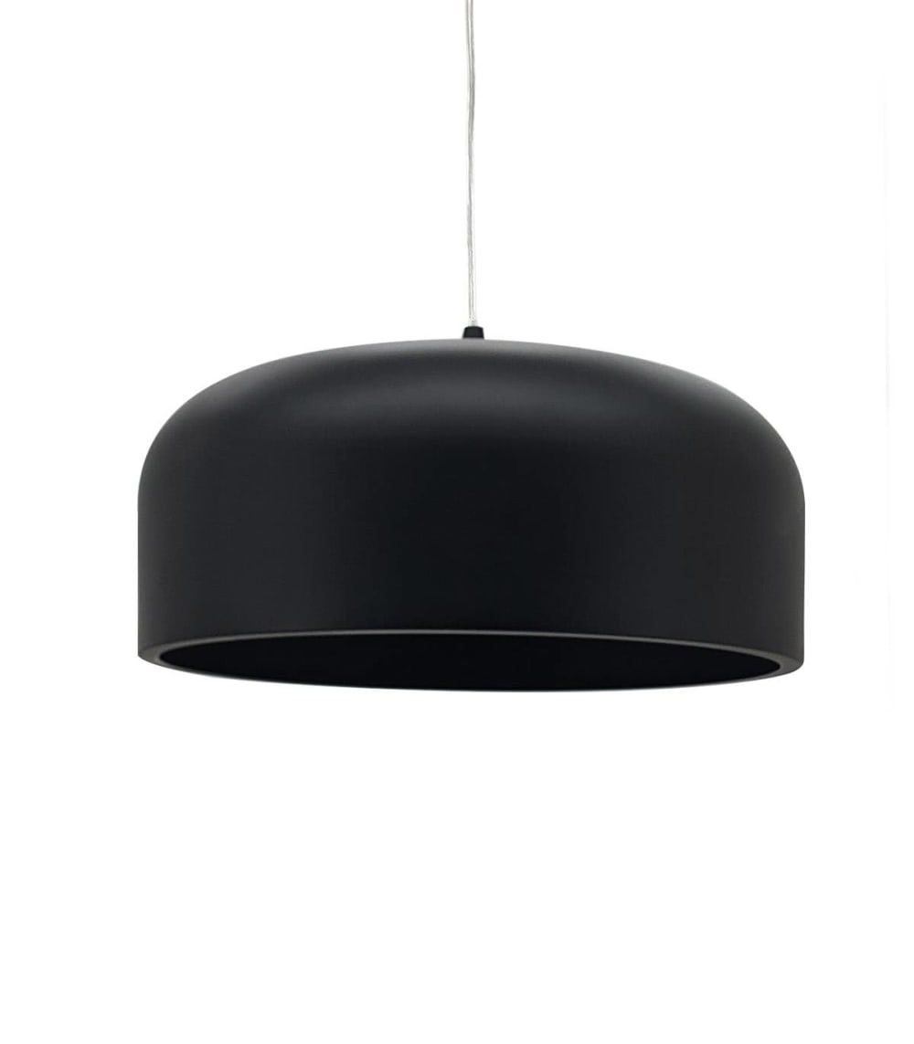 Lussiol Lighting Suspension en métal noir, d.38 cm style contemporain