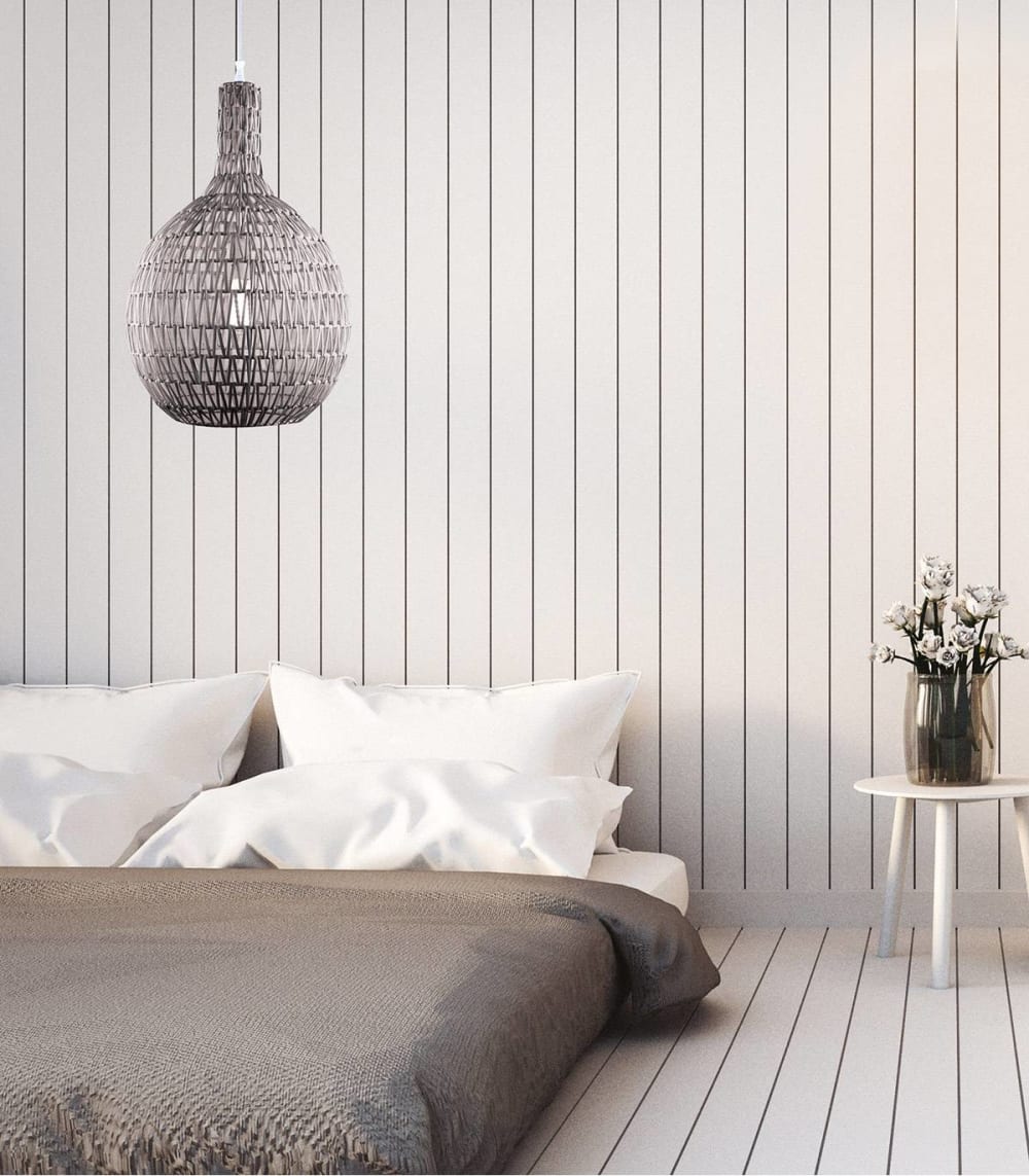 suspension en rotin gris, d.33 cm - Maisons du Monde