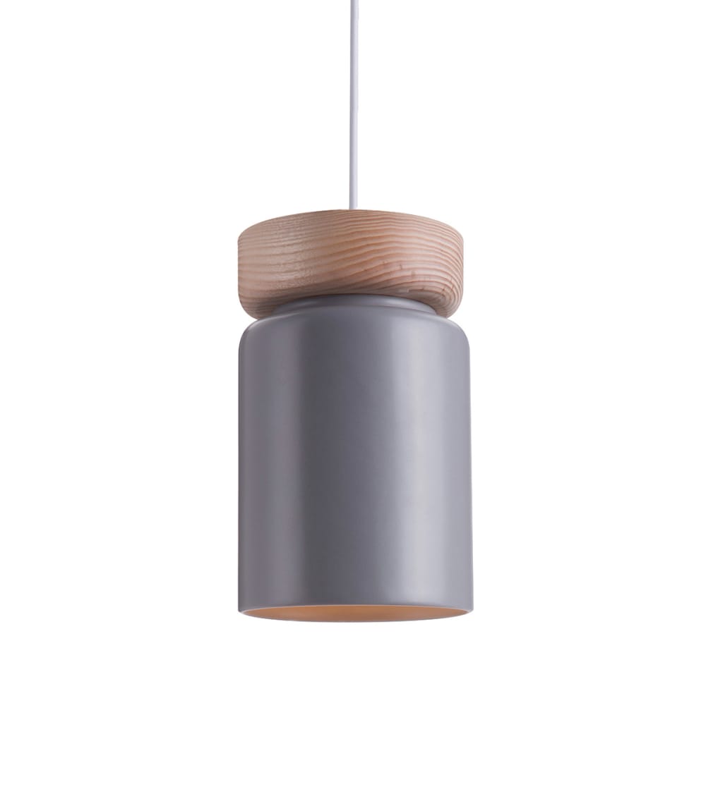 Suspension en céramique naturel, d.15 cm
