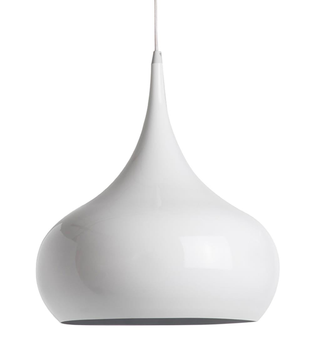 Suspension en métal blanc, d.42 cm