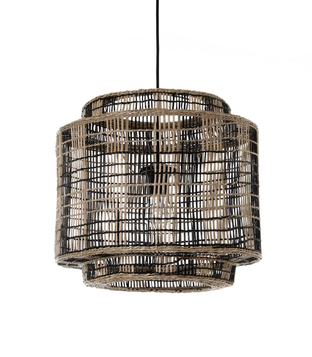 Suspension en rotin naturel, d.38 cm