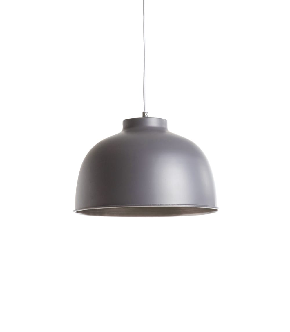 suspension en métal gris, d.31 cm