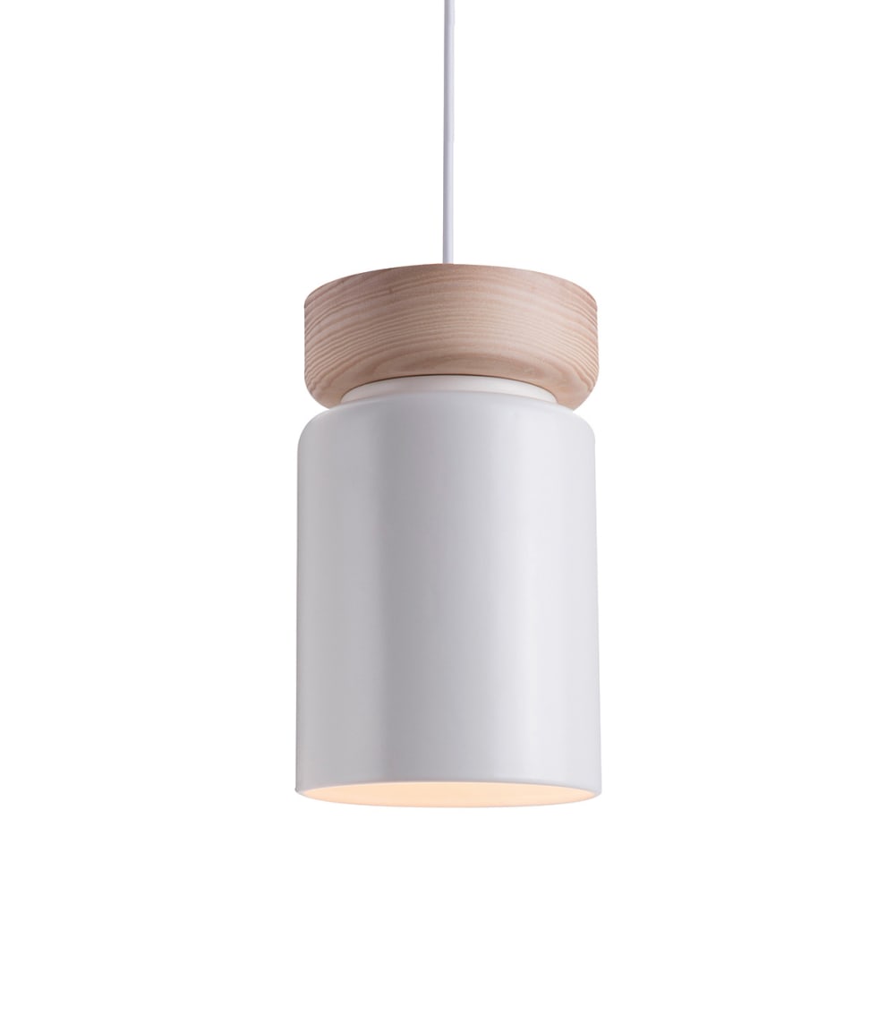 Suspension en céramique naturel, d.15 cm