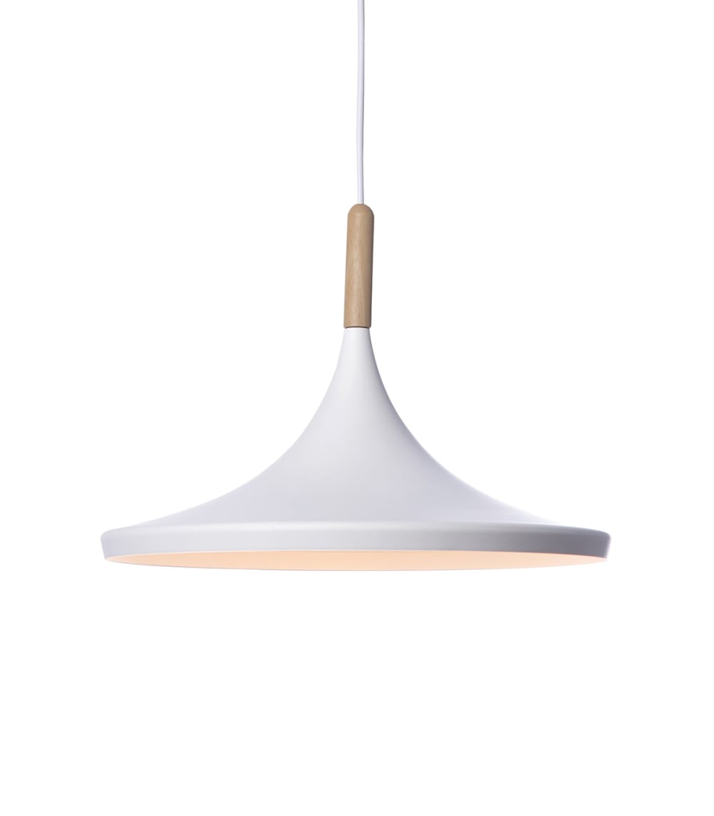 Suspension en métal blanc, d.36 cm