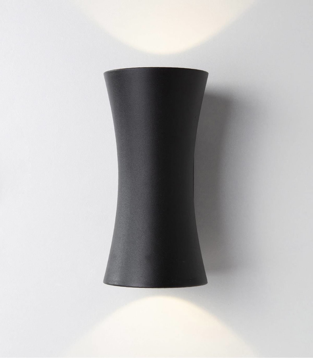 applique extérieure en métal blanc, h. 18 cm
